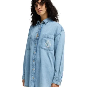 Super-Preis Billabong Down The Coast Jeanshemd Washed Blue L