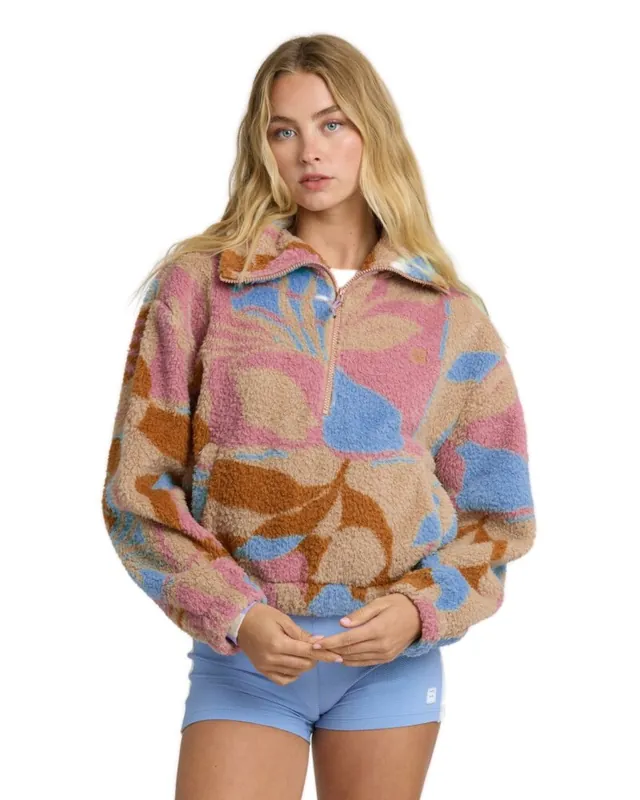 Preisreduziert Billabong Barra Half Zip Fleece Oatmeal