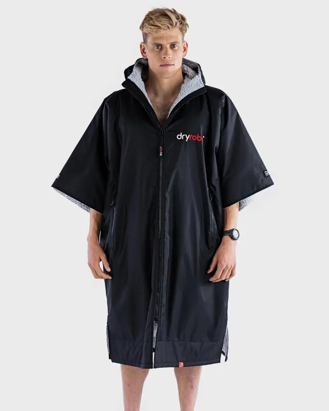 DRYROBE Advance Short Sleeve Schwarz Grau S Neue Ware