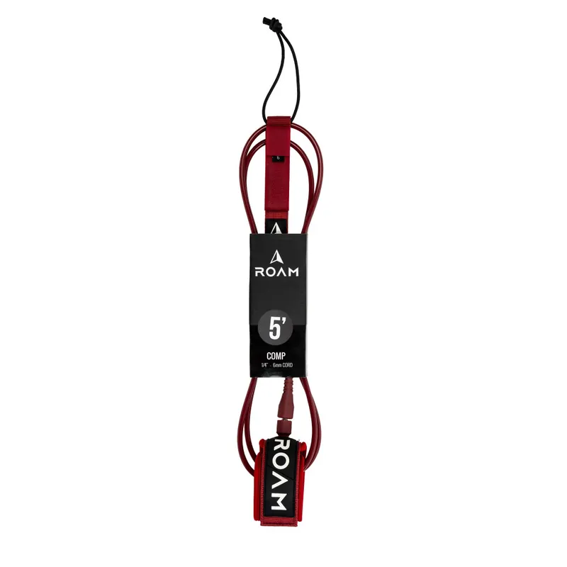 Preisreduziert ROAM Surfboard Leash Comp 5.0 Dunkelrot