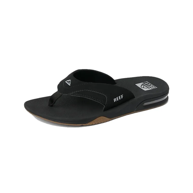 reef Fanning Zehentrenner Black Silver US 12 (45) Wochenendangebot