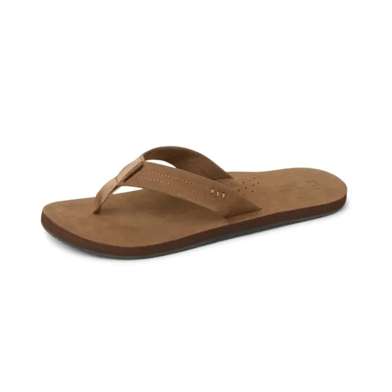 Echt reef Draftsmen Leder Zehentrenner Classic Brown