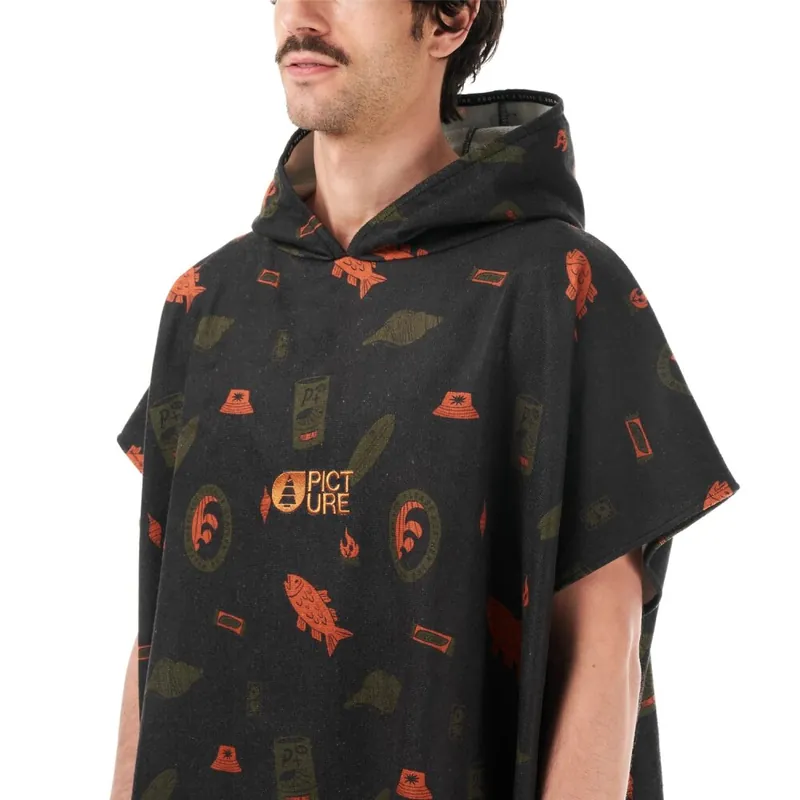 Geprüft Picture Organic Clothing Tasman Poncho Sea Rider Print