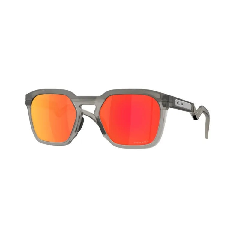 Oakley HSTN SQ Sonnenbrille Matte grey Smoke Prizm Ruby Highlight
