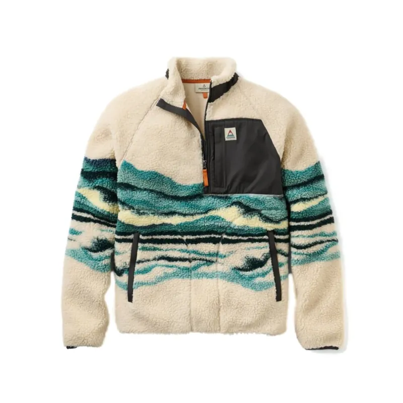 Passenger Clothing Offroad Recyceled Sherpa 1/2 Zip Fleece 2.0 Reflection Birch L Begrenztes Angebot