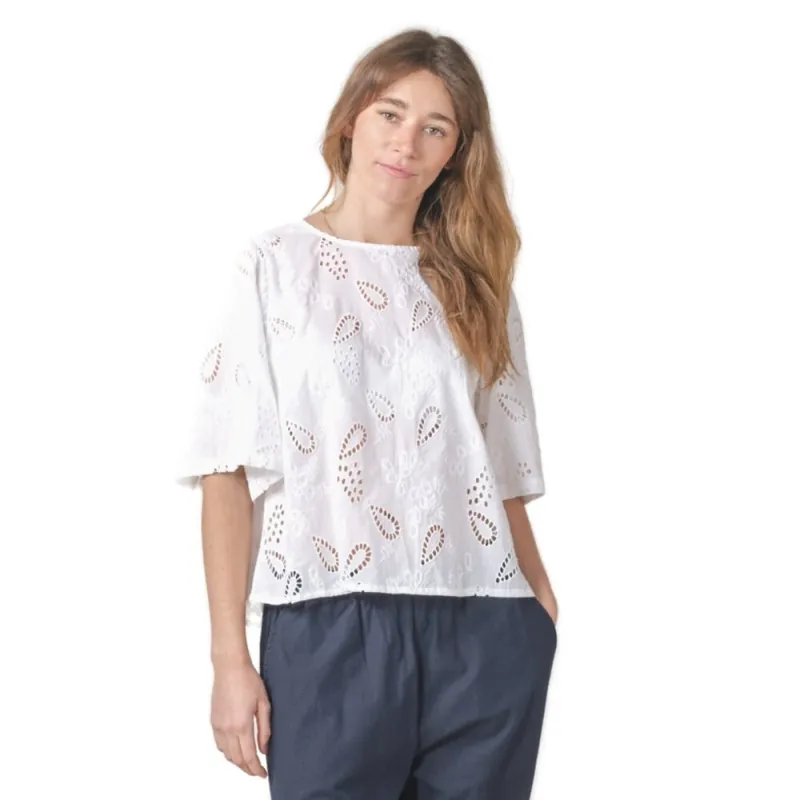 Klitmoller Collective Jonna S/S Blouse Bluse GOTS White XS Sale