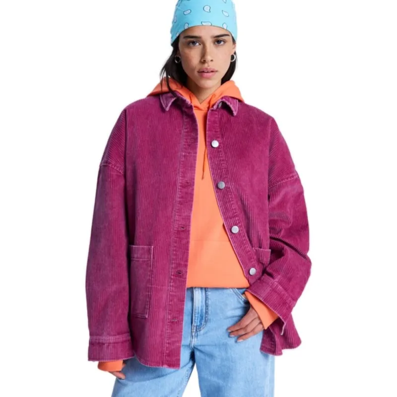 Neue Kollektion Roxy Kick Back Washed Cord Hemd Rhododendron XS