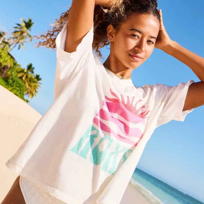 Jetzt Kaufen Roxy Hangloose Poster T-Shirt Coconut White M