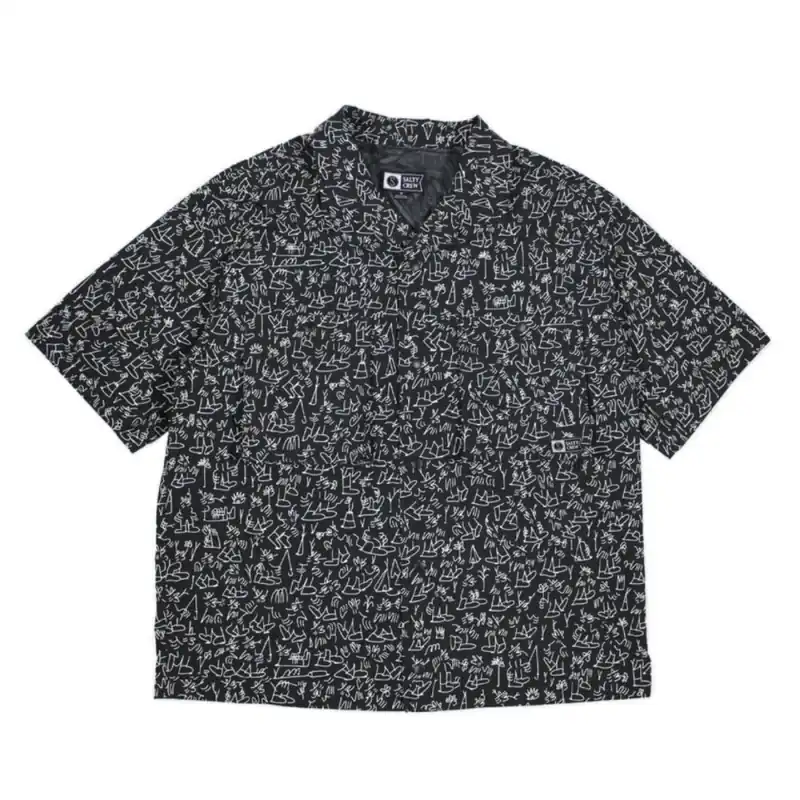 Salty Crew Fishcamp Shirt LB Hemd Black L Markenware