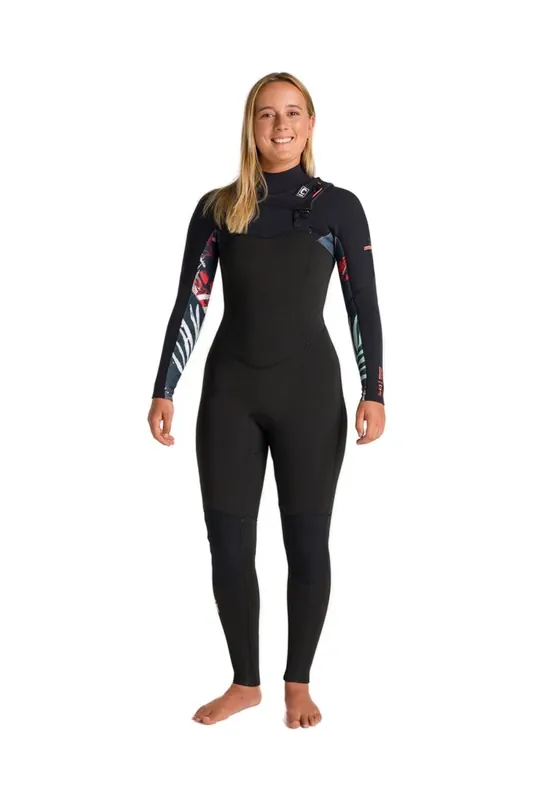 C-Skins NuWave Solace 4/3 Frauen Neoprenanzug Black Botanical XXS (US2 /UK4) Mega-Angebot