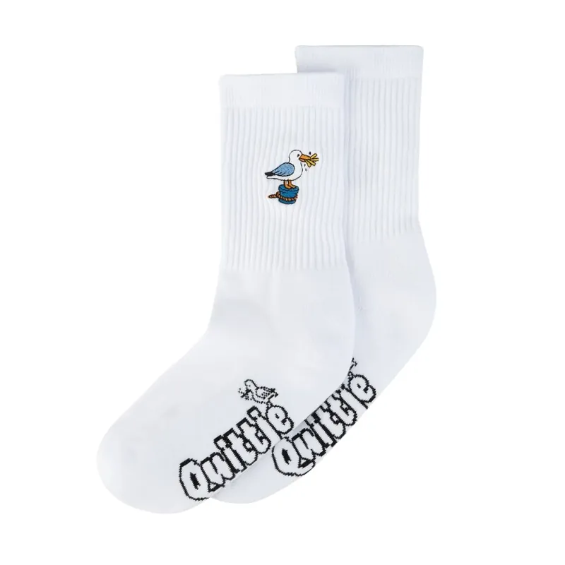 Quittje Socken Möwe Weiß 35-38 Neu Im Sortiment