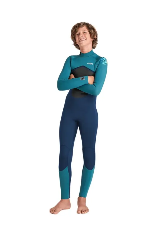 C-Skins NuWave Legend 4 3 Junior GBS Back Zip Steamer Bluestone Emerald JXXL (157,5-163,5cm) Billig