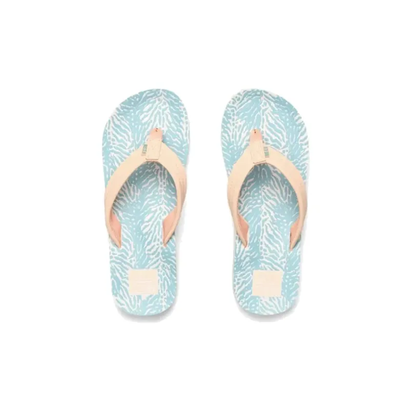 Mega-Angebot reef AHI Kids Zehentrenner Peach/Blue Animal US5 - EU36