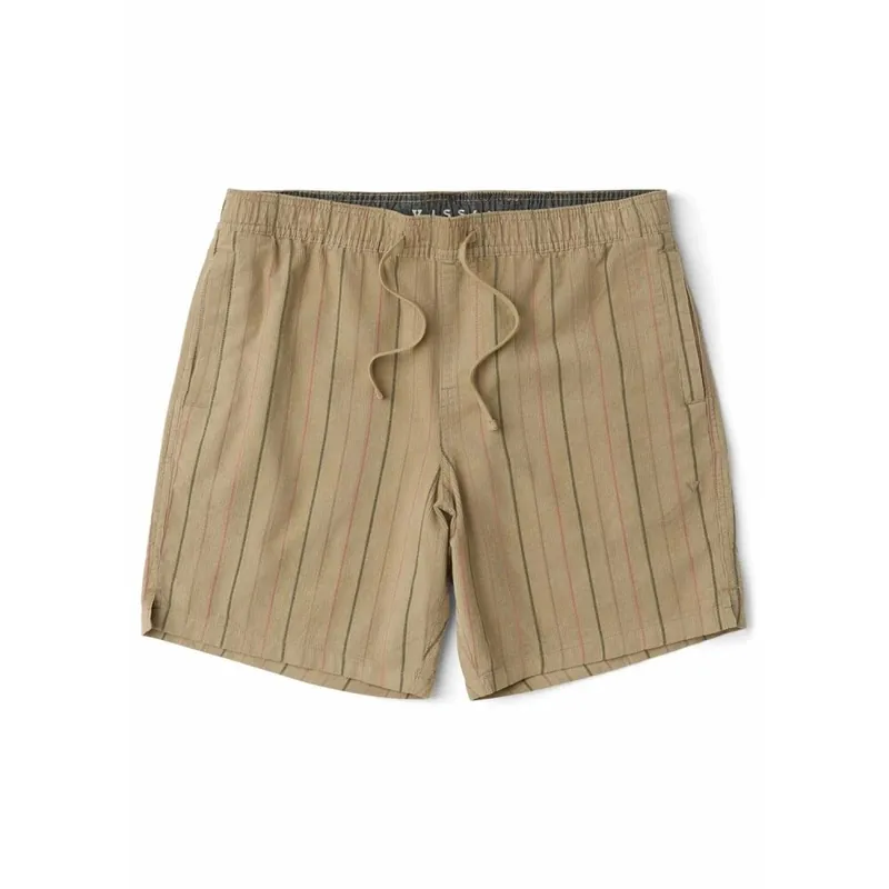Vissla Rails Cord Eco 18" Elastic Walkshort Light Khaki S Solange Der Vorrat Reicht