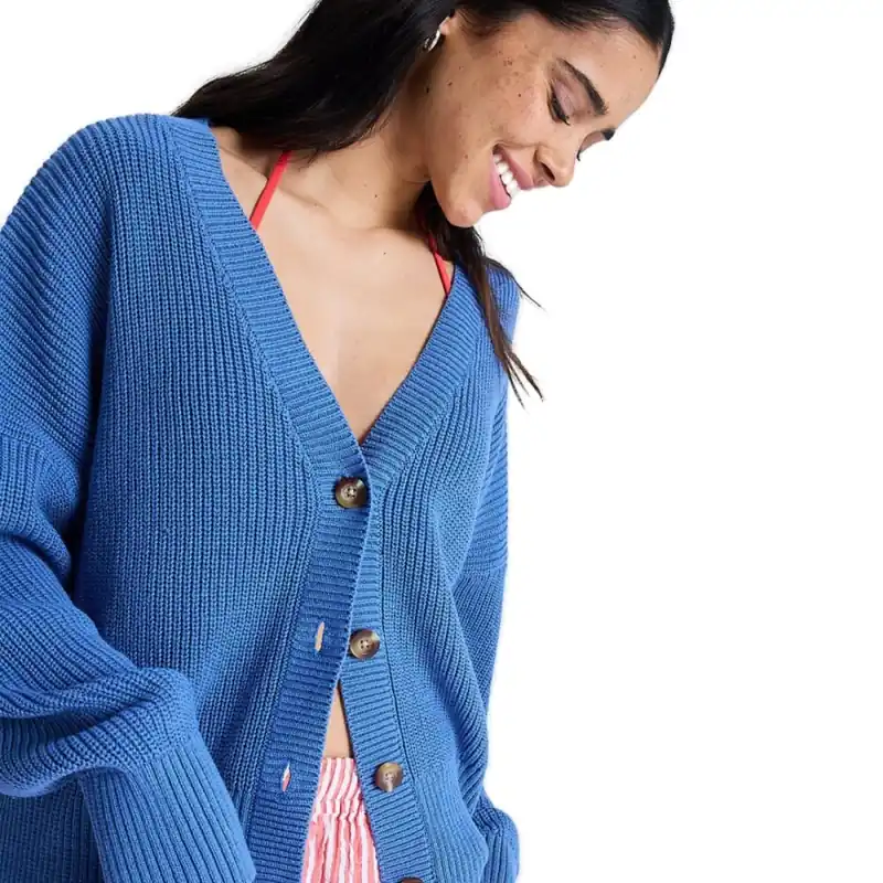 Bestseller Roxy Cosmic Coast Strickjacke Dutch Blue L