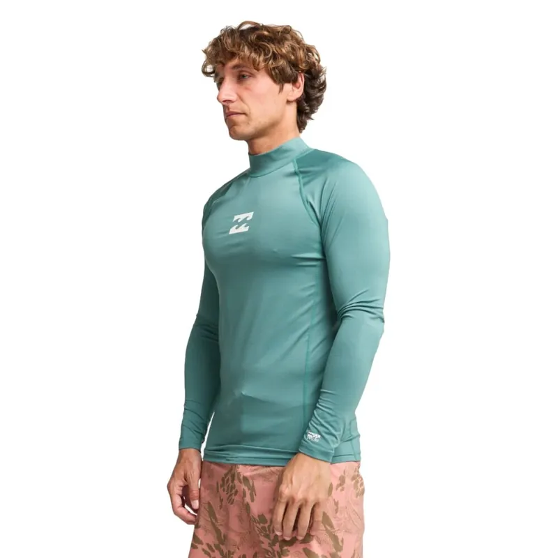 Billabong Waves All Day LS-Langärmliger Rashguard Sea Green S Top-Preis