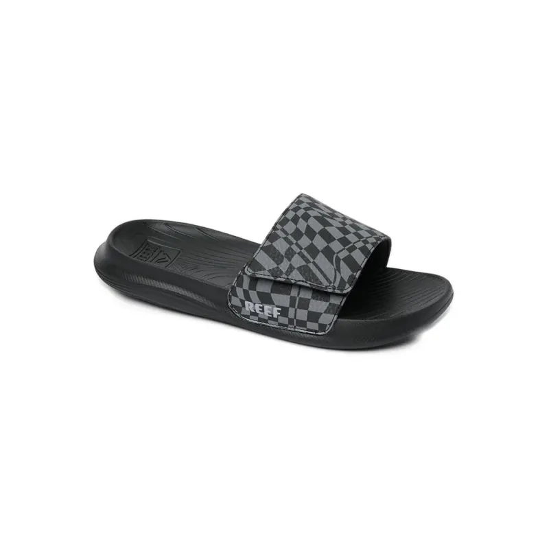 reef Kids Salty Slide Badelatschen Black Swell Checker US13- EU 31 Meistverkauft