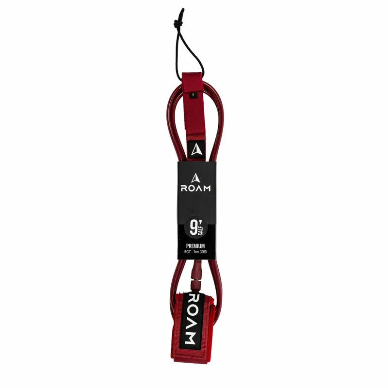 Begrenztes Angebot ROAM Surfboard Leash Premium 9.0 Knie Dunkelrot