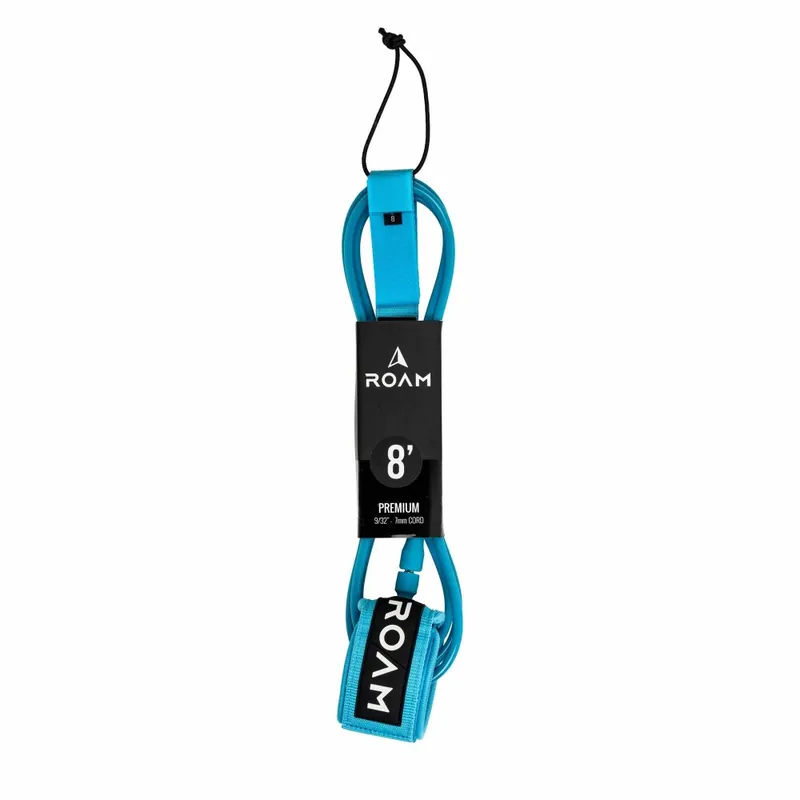 ROAM Surfboard Leash Premium 8.0 Dark Teal Highlight