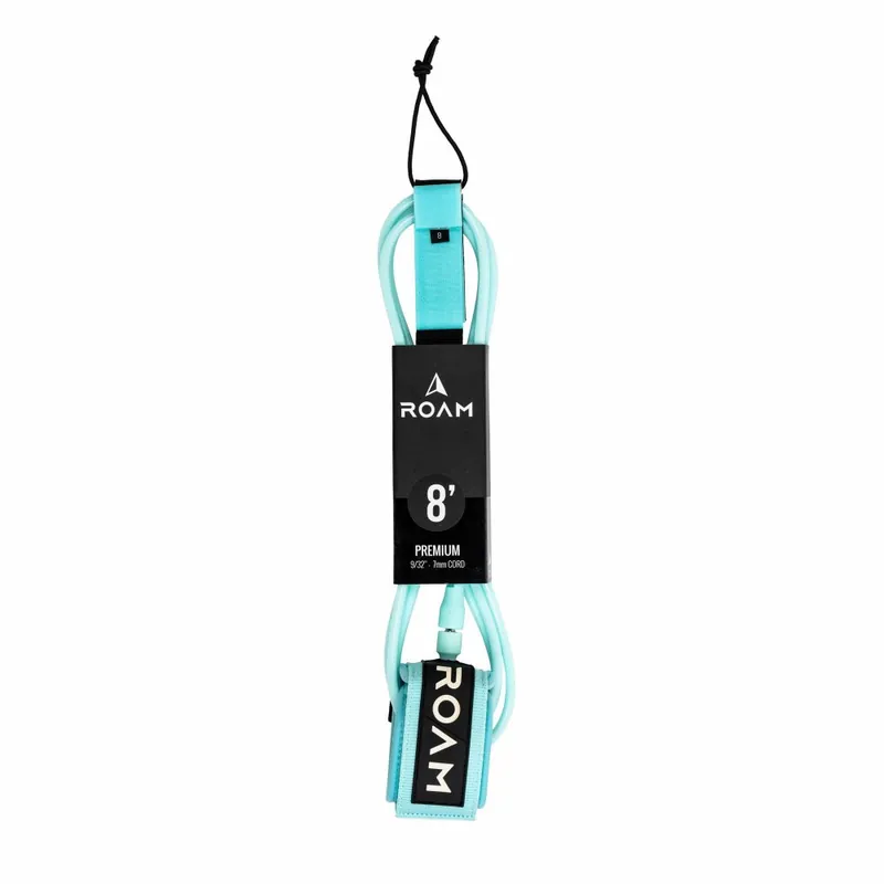 ROAM Surfboard Leash Premium 8.0 Lite Teal Must-Have