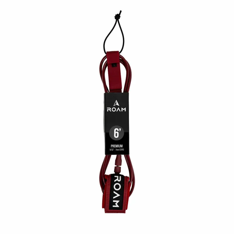 ROAM Surfboard Leash Premium 6.0 Dunkelrot Preiswert