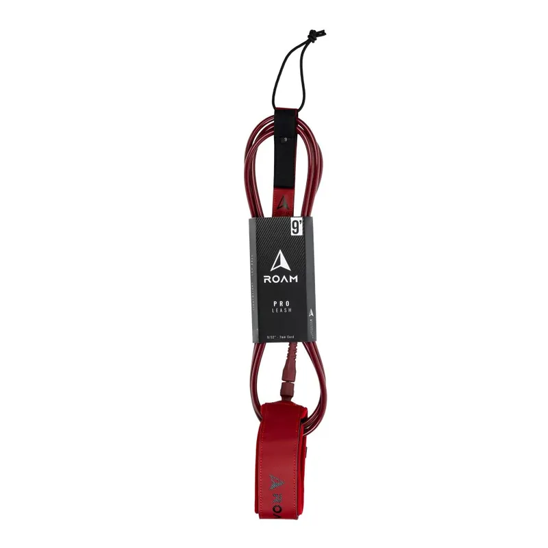 ROAM Surfboard Leash PRO 9.0 Dunkelrot Top-Seller