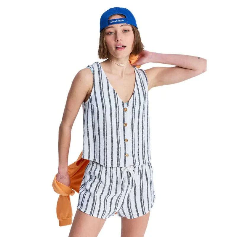 Roxy Sunbaked Spirit Top White Asparagus Verty Stripes Sichere Zahlung