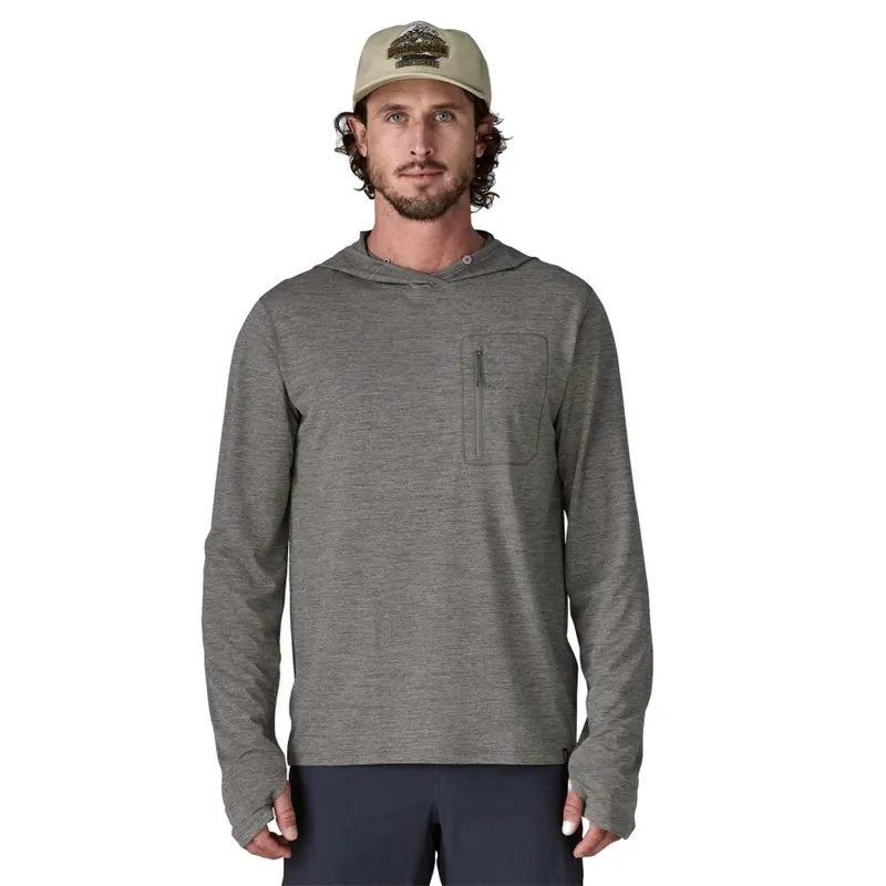 Billig Patagonia M‘s Caplene Cool Sun Hoody Forge Grey X-Dye M