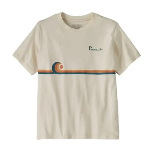 Patagonia Kids Graphic Shirt Swelldrifter Stripe Undyed Natural S(7-8J) Neu