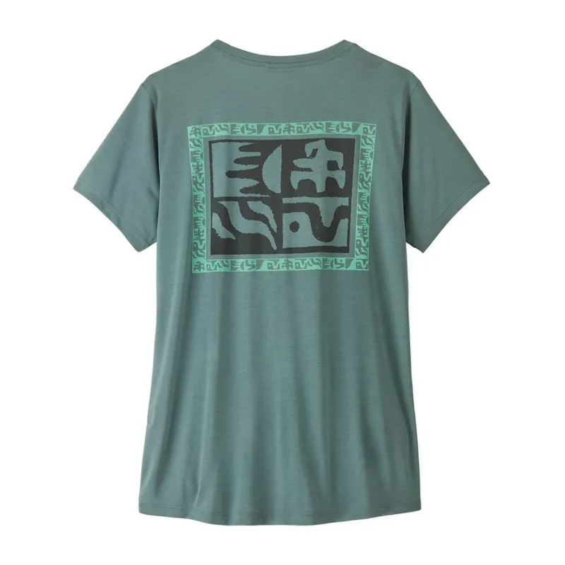 Patagonia W‘s Capilene Cool Daily Shirt Mother Rays Blue Sage L Markenware