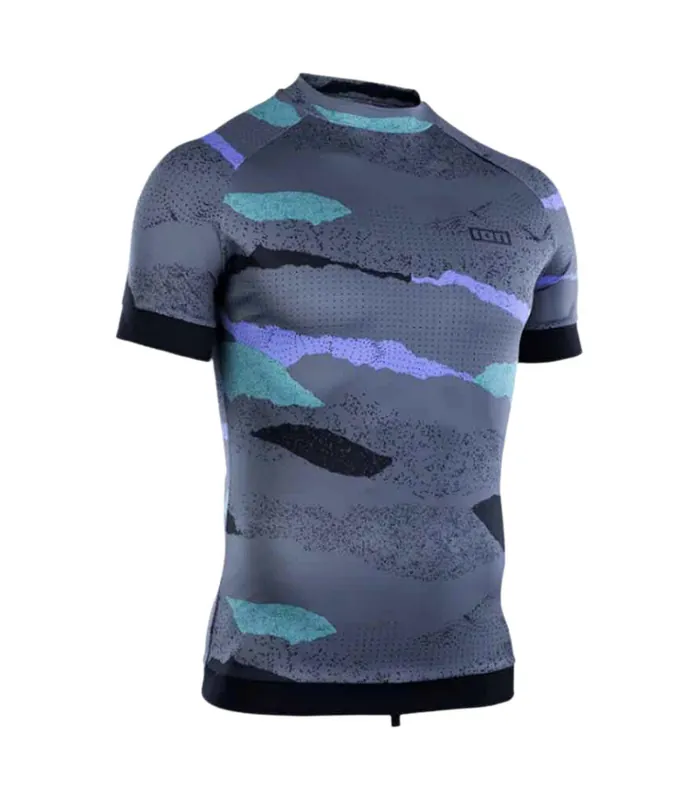 ION Rashguard Maze SS men 2024 Blau Lycra Shirt Saisonangebot