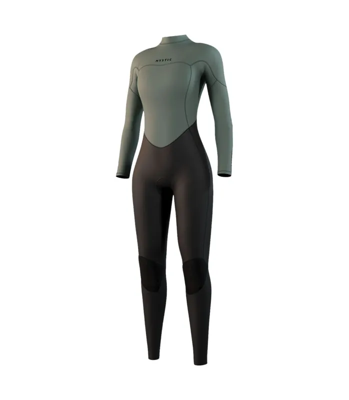 Rabatt Mystic Star Fullsuit 3/2 Backzip Wmn 2026 Grün 3mm Neoprenanzug