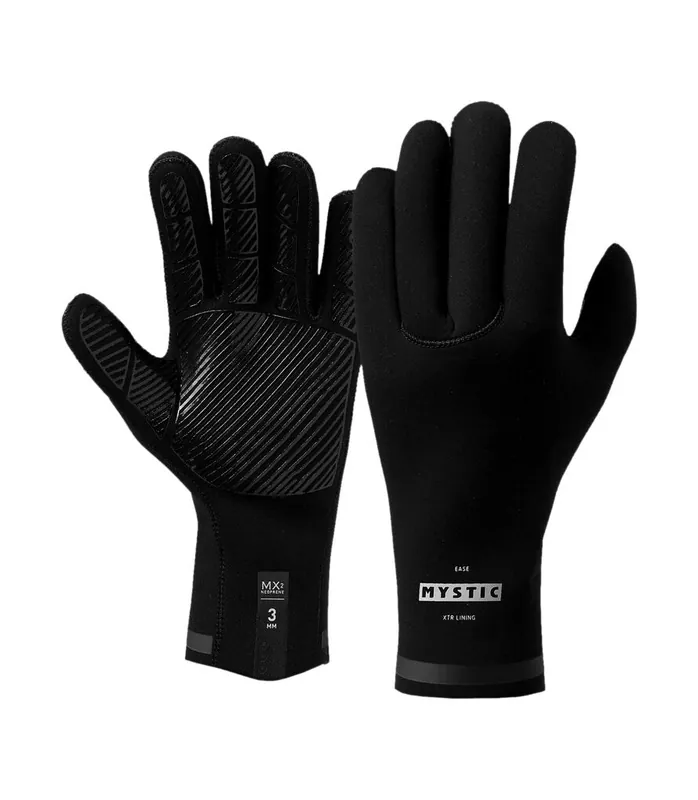 Mystic Crest Glove 1.5mm 5Finger 2026 Schwarz Neopren Handschuh Markenware