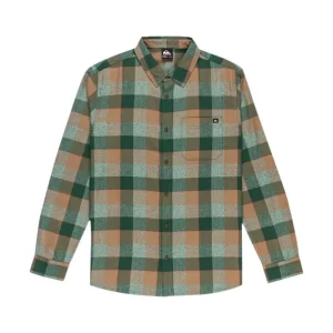 Highlight Quiksilver MOTHERFLY PLAID 2025 Grün Hemd