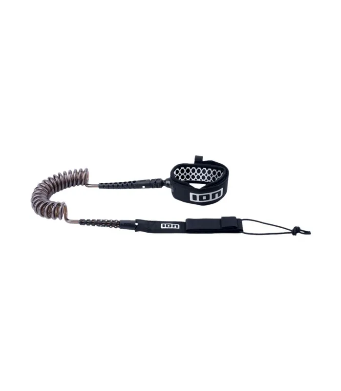 Zertifiziert ION Wing Board Leash Core Coiled Ankle 2026 Schwarz Wing Leash