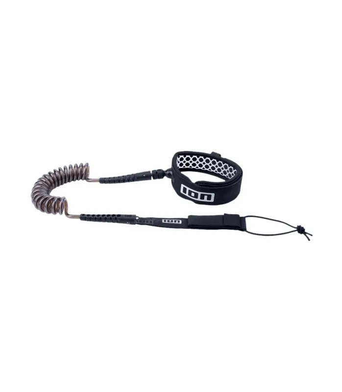 Billig ION Wing Board Leash Core Coiled Knee 2026 Schwarz Wing Leash