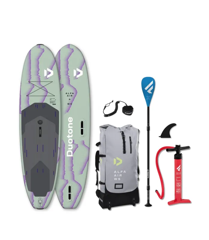Duotone iSUP Pack Alfa WS Air 2026 Grün Windsurf SUP Preisknaller