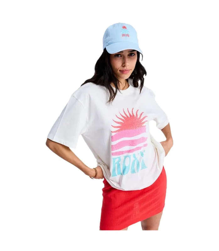 Roxy HANGLOOSE POSTE 2026 Weiß T-shirt Garantierte Lieferung