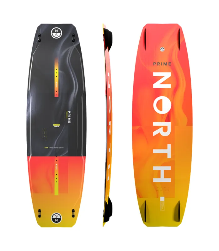 North Prime 2026 Schwarz Freeride Twintip Kiteboard Schneller Versand