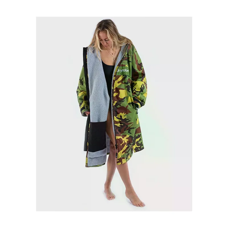 DRYROBE Advance Long Sleeve Green Camo Gray L REMIX Grün Camo Grau Adu Sale